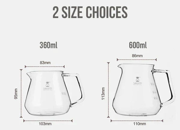 Timemore 360/ 600cc Carafes in two colors